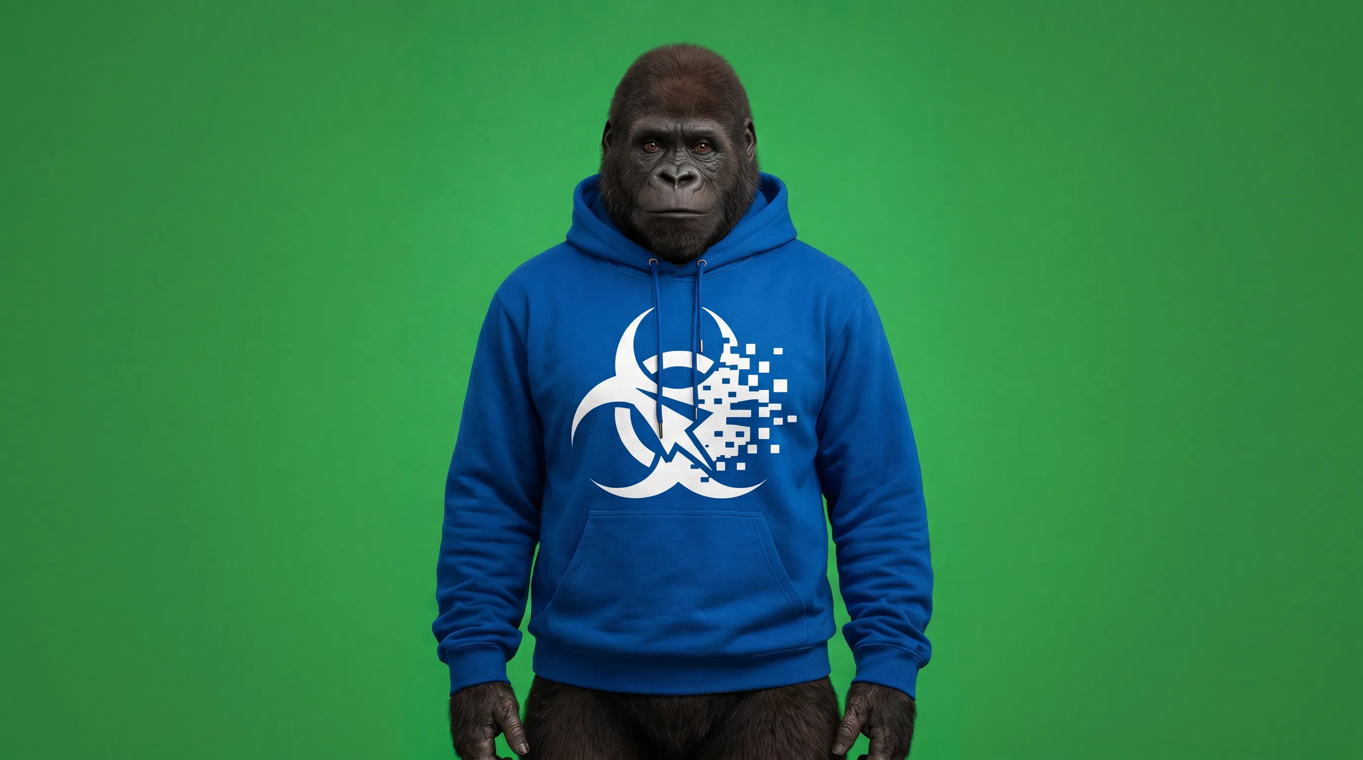 A clay gorilla at a tiny desk peeling clay price-stickers off a small handmade booklet, one sticker still reading 5x.