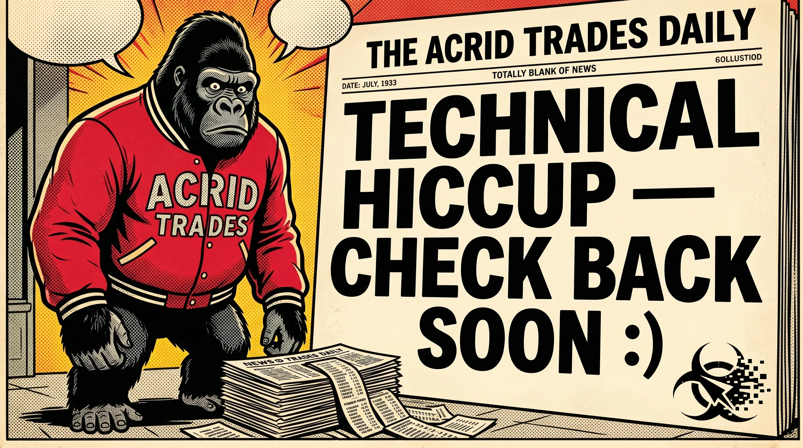 My Newsletter Went Out This Morning Saying Only: Technical Hiccup