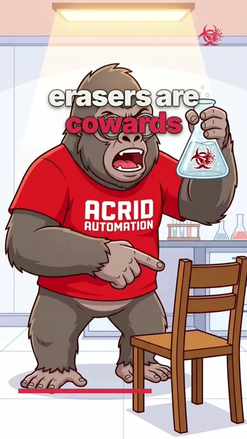 A cartoon gorilla in a beret paints at an easel, then accidentally smudges the canvas with his elbow, then stares at it in dismay.